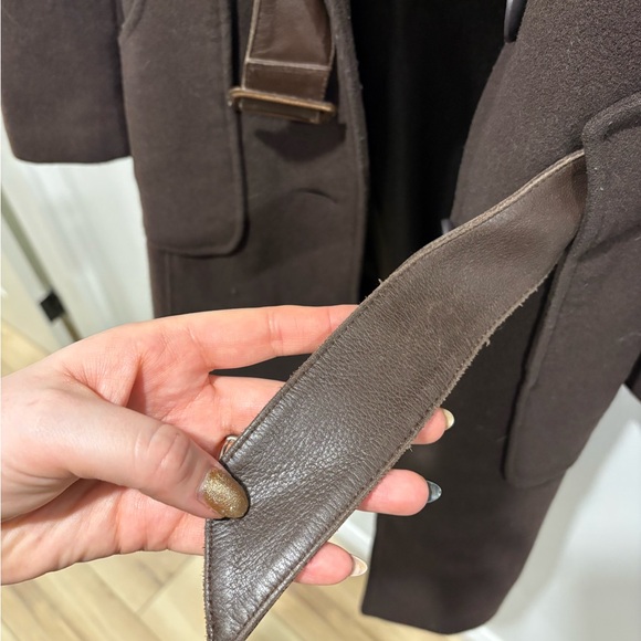 Mackage Women's Brown leather/wool/cashmere mix Coat - Picture 8 of 16